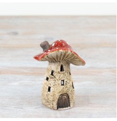 Mushroom House T/Light Holder 9cm