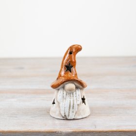 LED Rustic Pointed Hat Santa, 10.4cm 