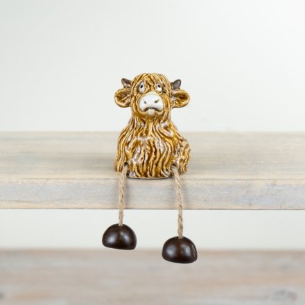 Sitting Highland Cow, 7.5cm