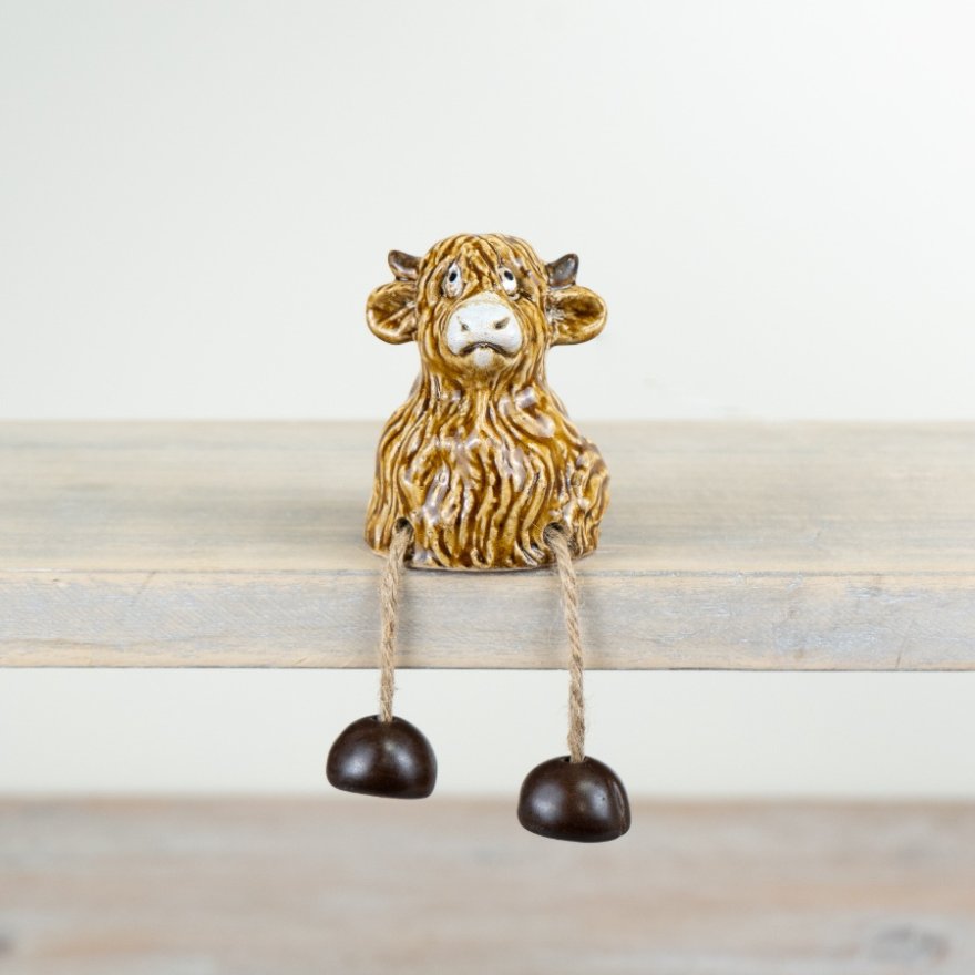 Highland Cow Sitter, 7.5cm