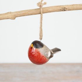 Red Hanging Robin Tree Deco, 7.9cm 