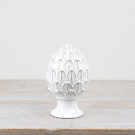 White Artichoke Ornament, 19.6cm 