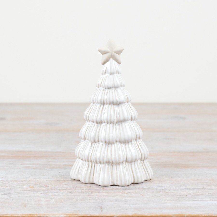 Standing Tree Deco With Star, 17cm