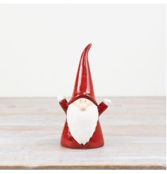 Add character to any home space this festive season with this playful red gonk ornament. 
