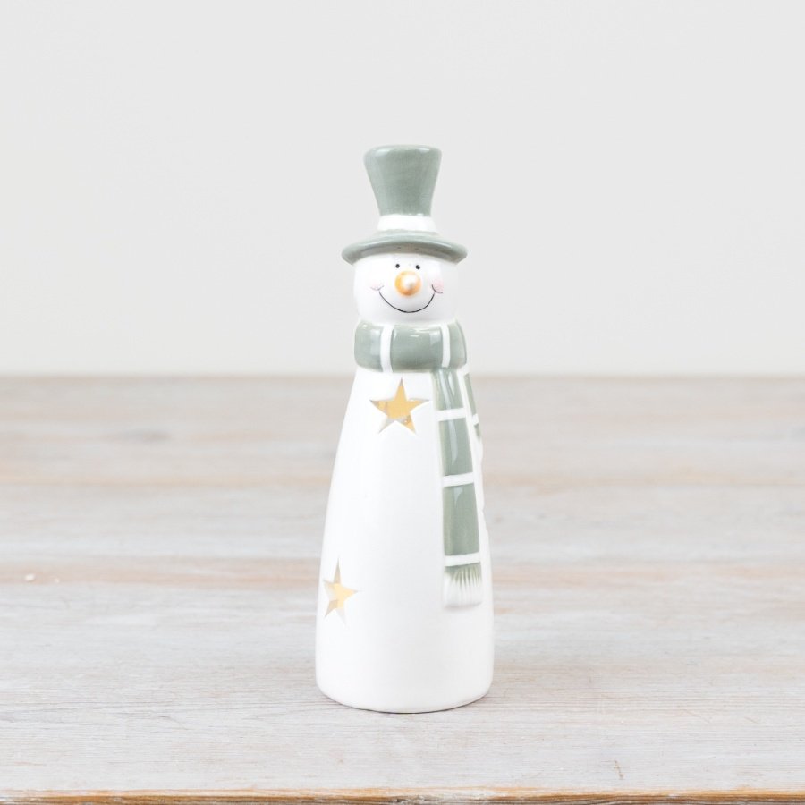 Standing LED Standing Snowman, 17.5cm