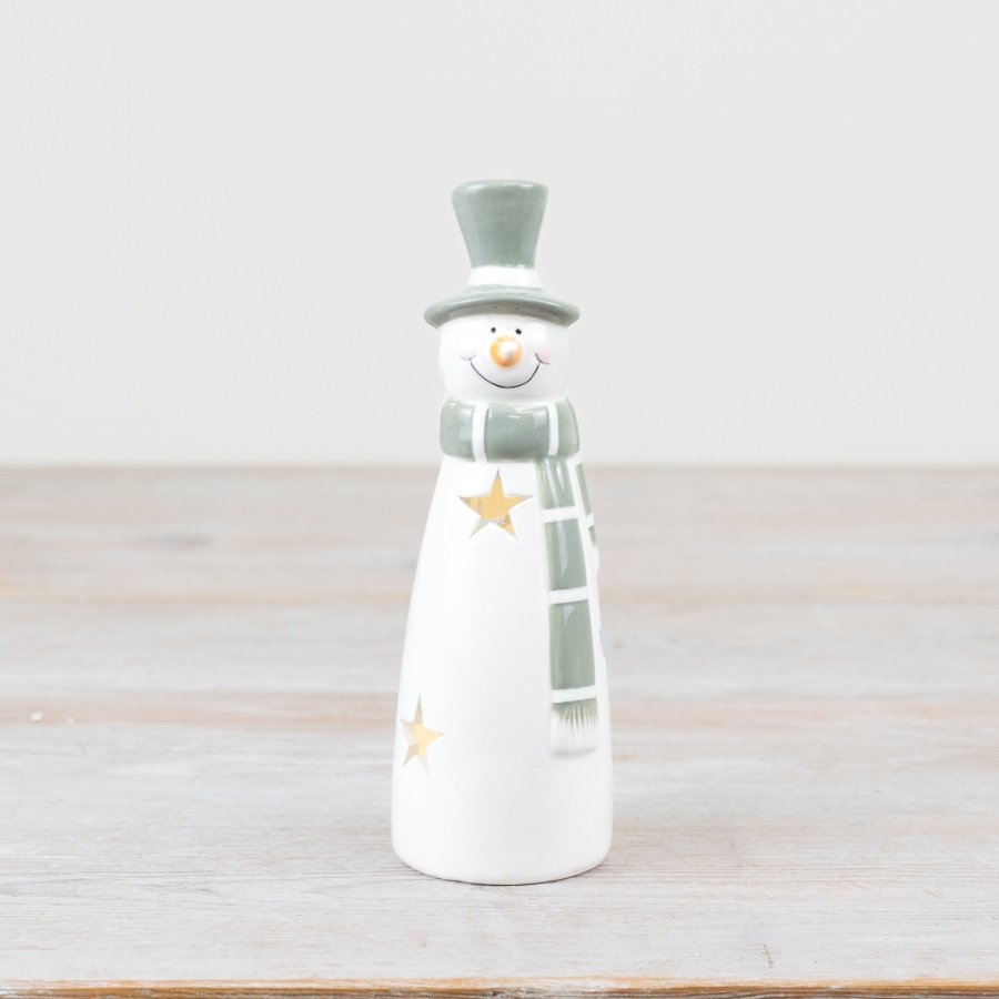 Standing LED Standing Snowman, 17.5cm 