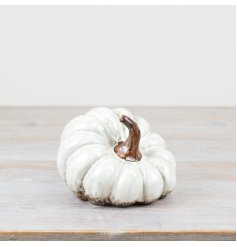 porcelain pumpkin ornament, perfect for seasonal deco