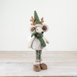 Add a little festive charm to your home with our Standing Mouse With Reindeer Antlers 