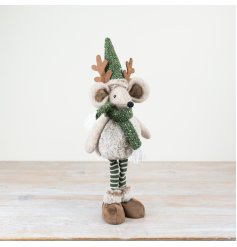 Add a little festive charm to your home with our Standing Mouse With Reindeer Antlers 