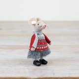 Standing Fabric Mouse, 11cm