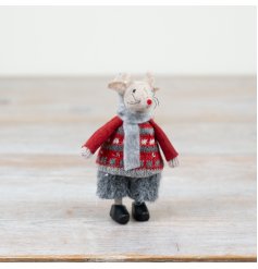 Fabric Standing Mice 11cm