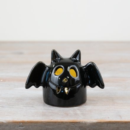 LED Black Bat Deco, 12.9cm 
