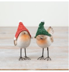 2/A Standing Robin Ornament, 13cm 