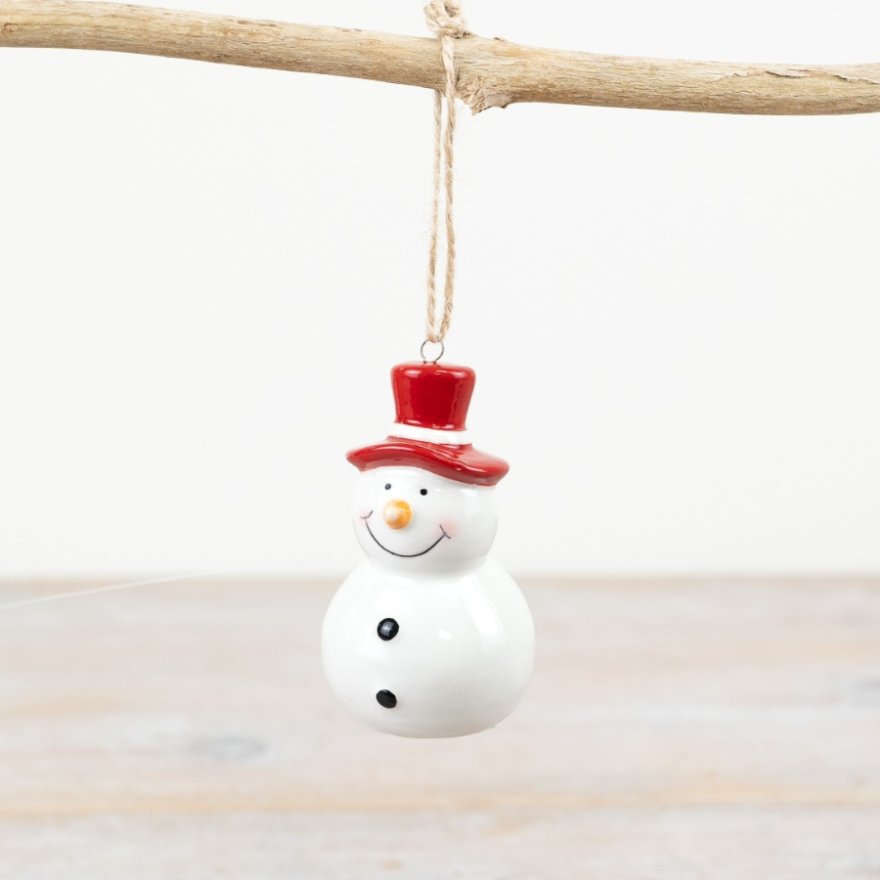 Snowman Deco, Hanging - 8.6cm