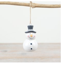 Snowman Hanger, 9cm 