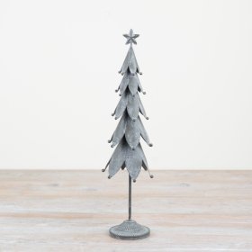 40cm Rustic Silver Christmas Tree