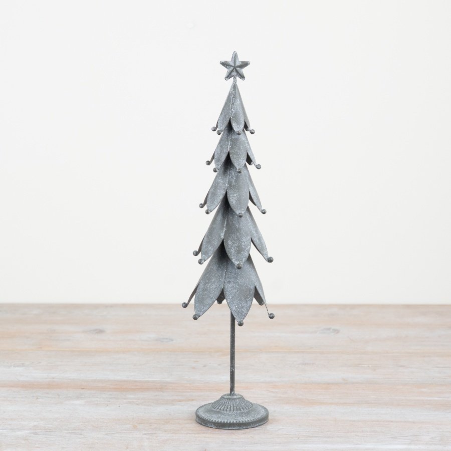 40cm Rustic Silver Christmas Tree