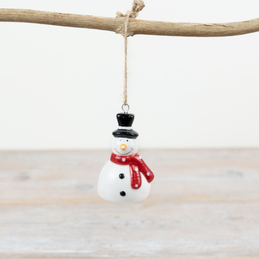 Snowman Hanging Decoration, 7.5cm