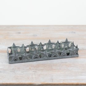4 Cup Star Tea Light Holder, 28.5cm 