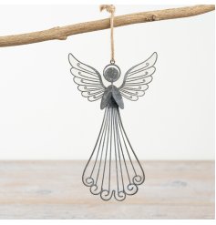 Hanging Wire Angel Deco, 18cm 
