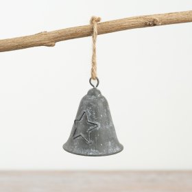 Bell with Star Design Hanger,7.5cm 