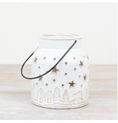 Add a touch of festive charm to the home with this delightful lantern.