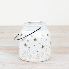 Brighten your living space with our elegant porcelain lantern, ideal for adding a cozy and welcoming atmosphere.