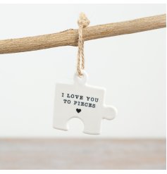 A charming keepsake hanging jigsaw piece 