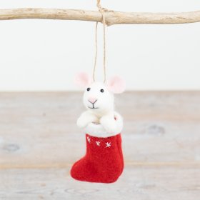 Decorate the tree with this adorable festive mouse for a whimsical touch this Christmas season! 