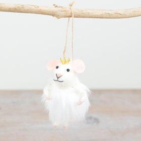 Infuse festive cheer into your holiday decor with our adorable Christmas Felt Mouse decoration.