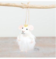 Bring joy to your holiday decor with our Christmas Felt Mouse decoration