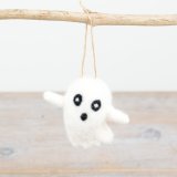 Add a spooky charm to your Halloween décor with this 8.5-inch soft felt ghost