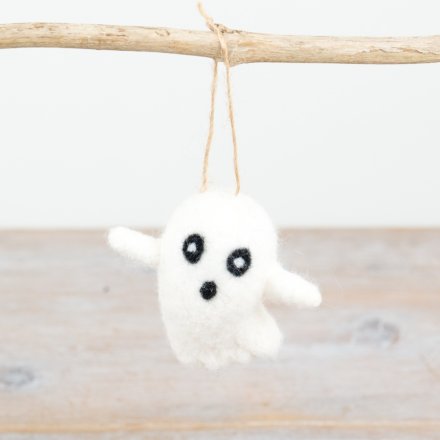 Felt Ghost Hanger, 8.5cm 