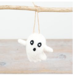 Felt Ghost Hanger, 8.5cm 