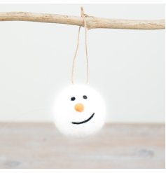 Add a touch of holiday cheer to your home with our Felt Snowman Ball, a festive decoration for any space.