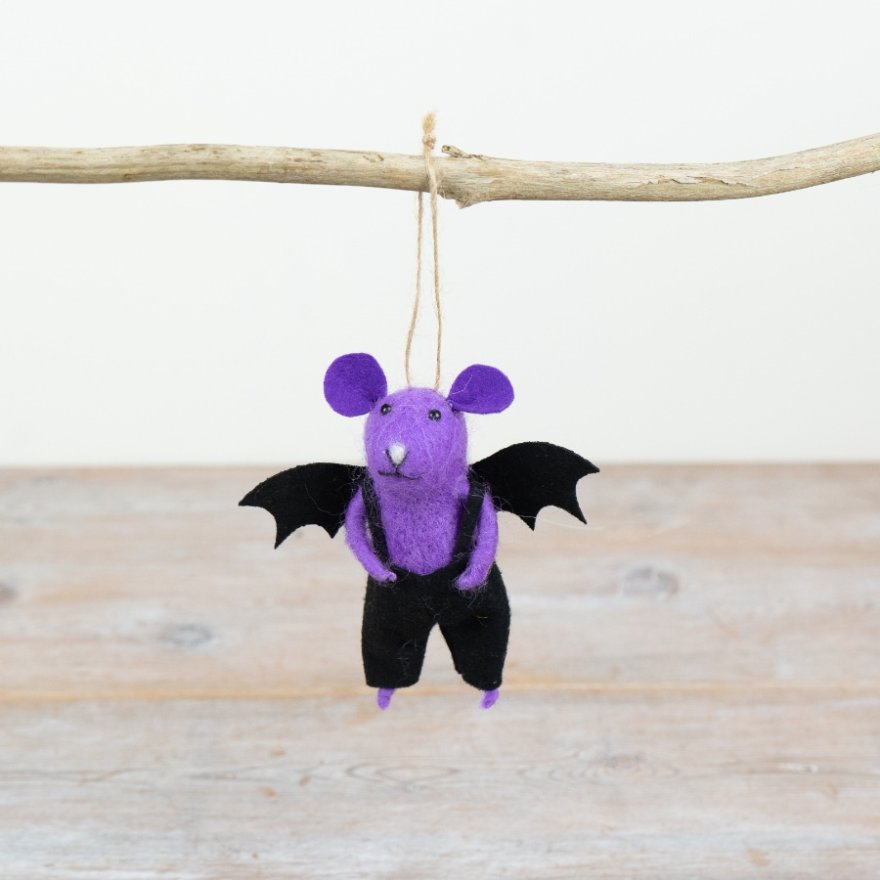 Hanging Bat Mouse Deco 11cm 