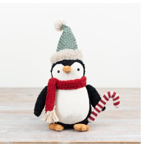 Standing Fabric Penguin Deco, 34cm 