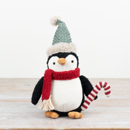 Standing Fabric Penguin Deco, 34cm 