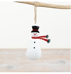 19cm Metal Hanging Snowman