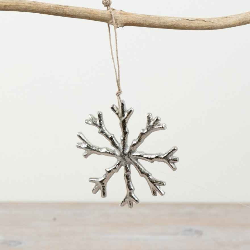 Aluminium Snow flake Deco, 10cm 