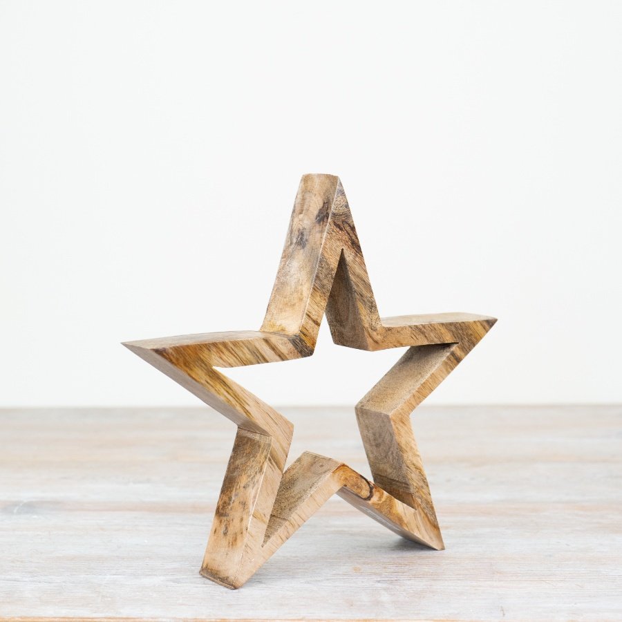 Add a cozy and stylish touch to your living space with our expertly crafted wooden star decoration.