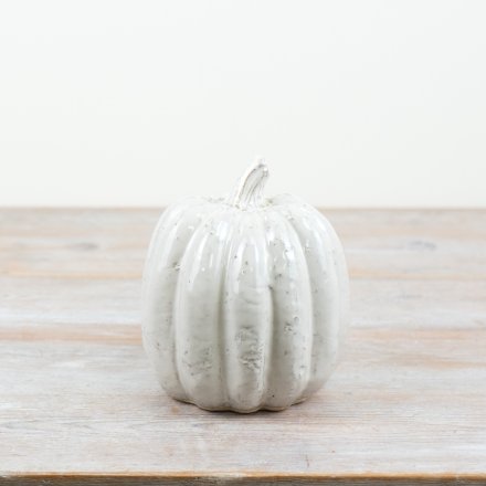 Ceramic Pumpkin Deco, 15.5cm 