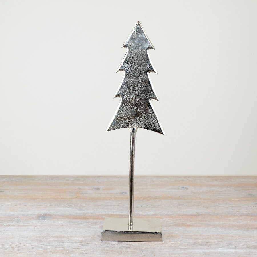 Albero Della Vita In Alluminio Lucido Su Base Legno – 42cm, Scultura Decorativa E Portagioielli