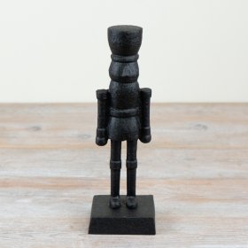 Introduce a touch of rustic elegance to any festive collection with this 28cm aluminium nutcracker ornament