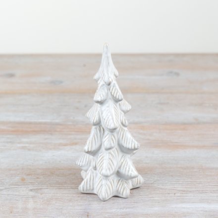 17cm White Tree Ornament