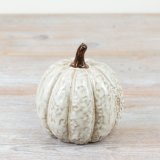 Add a touch of autumnal charm to your home with this glazed pumkin ornament 