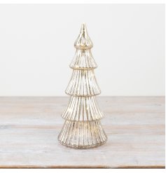 LED Ribbed Christmas Tree, 28cm