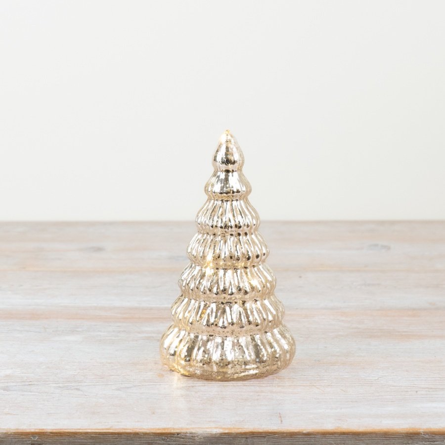 Gold Christmas Tree Light Up, 16.5cm