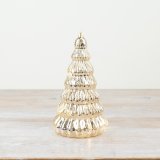 LED Glass Gold Light Up Tree, 23cm 