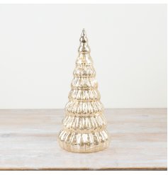 Gold Light up Tree, 30cm 